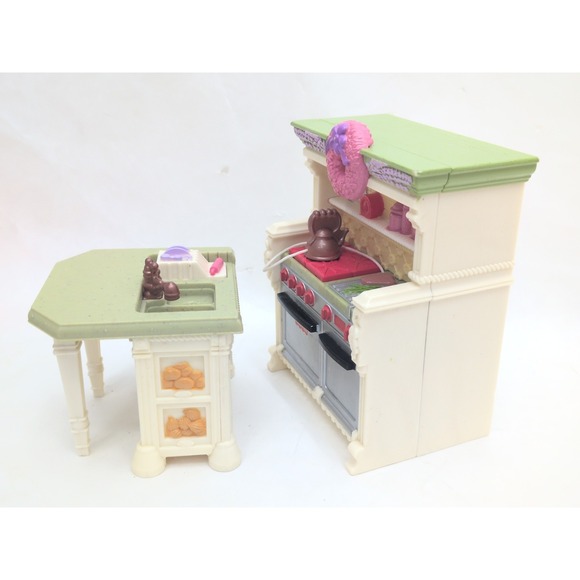 2008 Fisher Price Loving Family Doll Furniture KITCHEN Stove Island Works - Picture 3 of 7